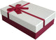 Burgundy Box Luxury Gift Box with Cream Lid- Small