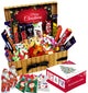 Pick n Mix Sweets Chocolate Hamper | Sweets and Chocolate Xmas Gift Hamper | 1Kg Sweets & 13 Standard Bars Santa Free 30 Xmas Cards
