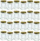 280ml Jam Jars Hexagonal Storage Glass Jars with Red Gingham/Blue Gingham/Gold Lids - Available 6 Pack/ 12 Pack/ 24 Pack