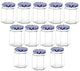 Glass Jam Jars with Lid & Labels - 280ml / 9oz Hexagonal Storage Glass Jars | Airtight Jar for Kitchen- 12 Set