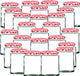 190ml / 7oz Round Glass Jars with Red Gingham Lid & Adhesive Labels Air Tight Twist Lids Reusable Canning Storage Jar for Preserves, Jelly and Herbs