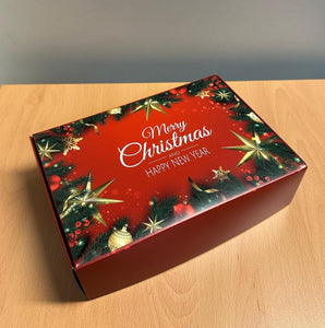 Merry Christmas Sweets & Chocolate Gift Box - Festive Treat Hamper with Mixed Chocolates and Pick N Mix Sweets