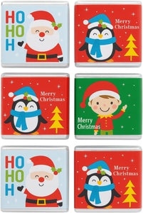 Christmas Neapolitans Milk Chocolate Squares 50 nos - Perfect for Stockings, Party Favors & Holiday Treat