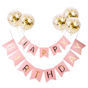 Birthday Decorations Happy Set Confetti Balloons Birthday Party Decorations Happy Birthday Banner Free Colour Pencils