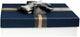 Premium Cream Blue Box With Grey Decorative Bow - Set of 3