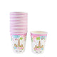 Unicorn Pink Party Tableware - Plates, Cups, Napkin & Table Cover for 8/16/32 Guests.