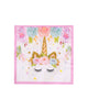 Unicorn Pink Party Tableware - Plates, Cups, Napkin & Table Cover for 8/16/32 Guests.