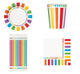 Rainbow Party Supplies Cups Plates Napkins Table Cover for 8 Guests