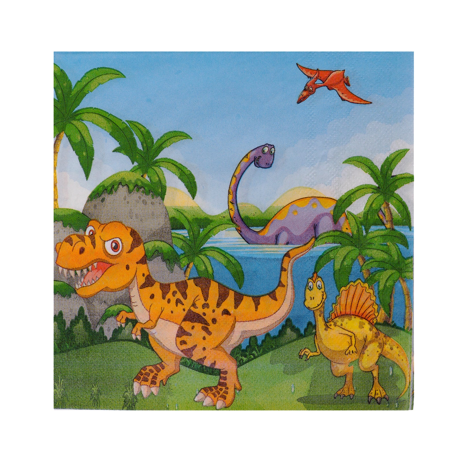 Dinosaur Party Napkins - Dinosaur Birthday, Green Dinosaur Party...