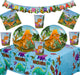 Dinosaur Party Supplies Set Dinosaur Birthday Party Decoration Kit For 8/16- Dino Plate Cup Napkins Table Cover