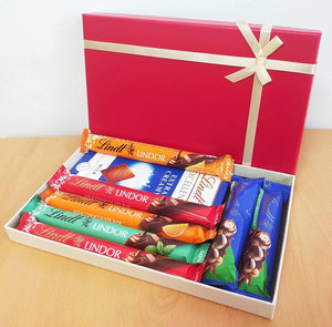 Lindt Chocolate Gift Selection Box Mega Lindt Chocolates in Red Letterbox