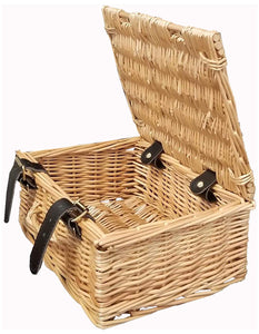 Traditional Wicker Hamper Basket Hand Woven Gift Box with Lid and Lock - 12 Inch