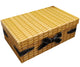 Wicker Printed Rigid Cardboard Hamper Gift Box - Small